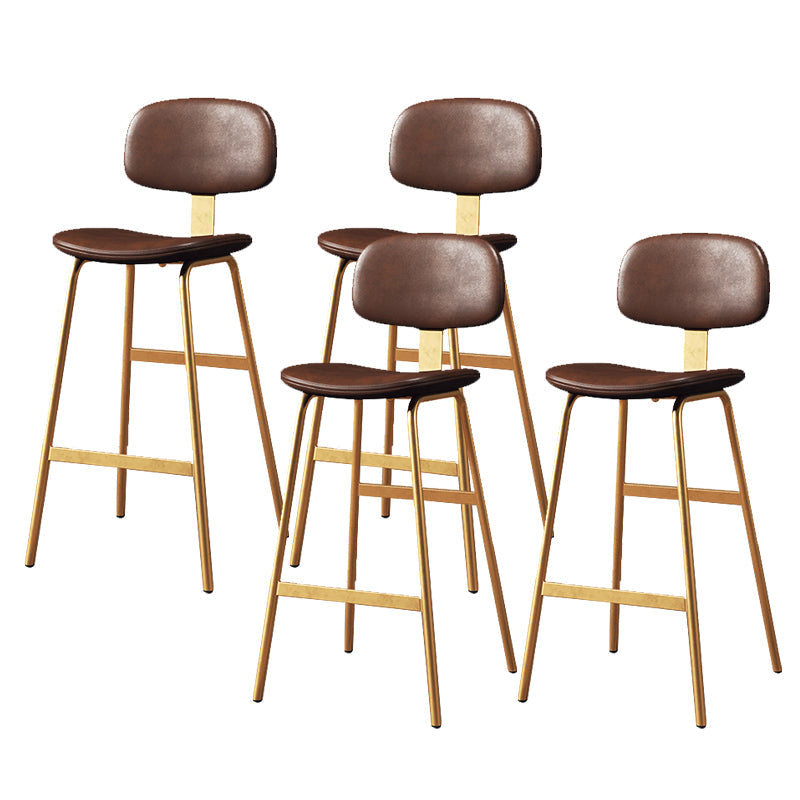 Taburete de bar de cuero Glam, taburete de mostrador con respaldo sin brazos para Bristol