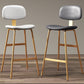 Taburete de bar de cuero Glam, taburete de mostrador con respaldo sin brazos para Bristol