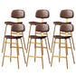 Taburete de bar de cuero Glam, taburete de mostrador con respaldo sin brazos para Bristol