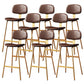 Taburete de bar de cuero Glam, taburete de mostrador con respaldo sin brazos para Bristol