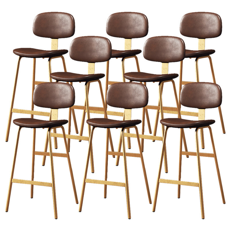 Taburete de bar de cuero Glam, taburete de mostrador con respaldo sin brazos para Bristol