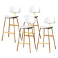 Taburete de bar de cuero Glam, taburete de mostrador con respaldo sin brazos para Bristol
