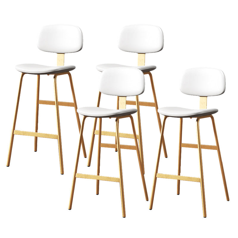 Taburete de bar de cuero Glam, taburete de mostrador con respaldo sin brazos para Bristol