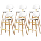 Taburete de bar de cuero Glam, taburete de mostrador con respaldo sin brazos para Bristol