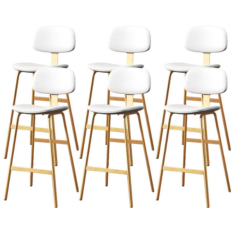 Taburete de bar de cuero Glam, taburete de mostrador con respaldo sin brazos para Bristol