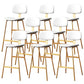 Taburete de bar de cuero Glam, taburete de mostrador con respaldo sin brazos para Bristol