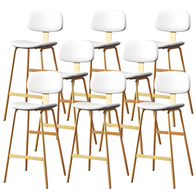 Taburete de bar de cuero Glam, taburete de mostrador con respaldo sin brazos para Bristol