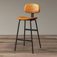 Taburete de bar de cuero Glam, taburete de mostrador con respaldo sin brazos para Bristol