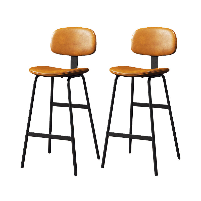 Taburete de bar de cuero Glam, taburete de mostrador con respaldo sin brazos para Bristol