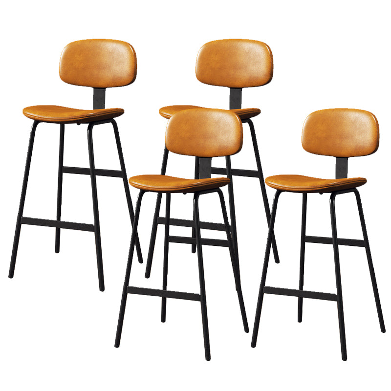 Taburete de bar de cuero Glam, taburete de mostrador con respaldo sin brazos para Bristol