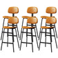 Taburete de bar de cuero Glam, taburete de mostrador con respaldo sin brazos para Bristol