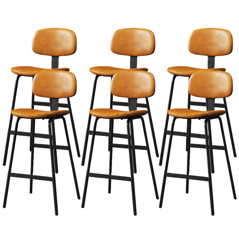 Taburete de bar de cuero Glam, taburete de mostrador con respaldo sin brazos para Bristol