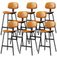 Taburete de bar de cuero Glam, taburete de mostrador con respaldo sin brazos para Bristol