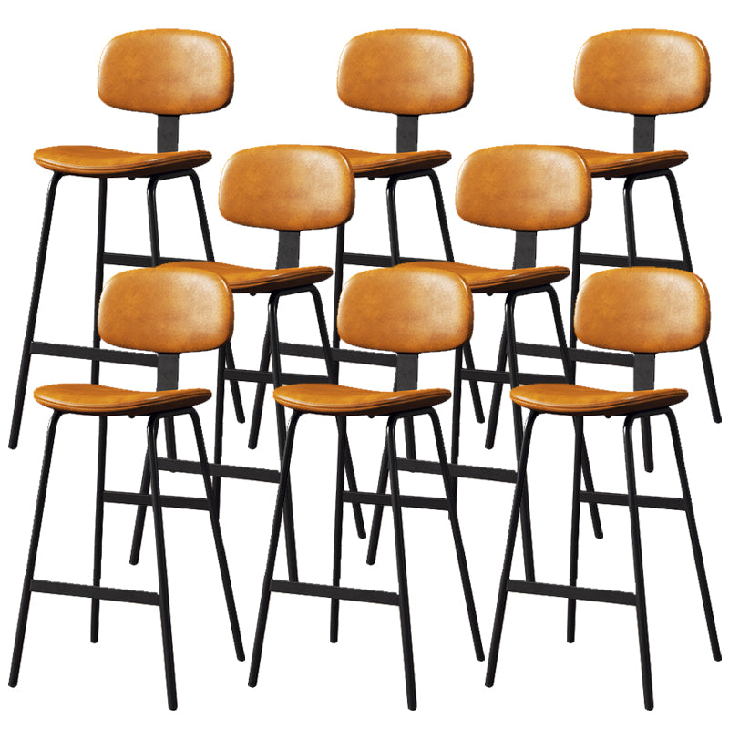 Taburete de bar de cuero Glam, taburete de mostrador con respaldo sin brazos para Bristol