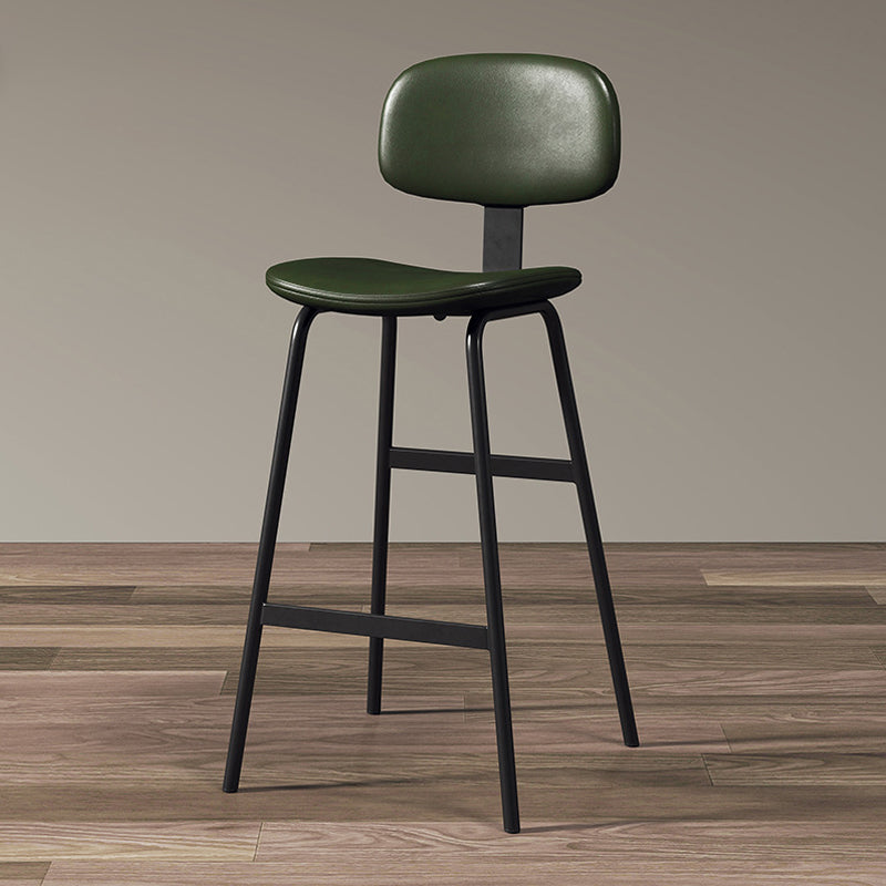 Taburete de bar de cuero Glam, taburete de mostrador con respaldo sin brazos para Bristol