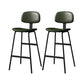 Taburete de bar de cuero Glam, taburete de mostrador con respaldo sin brazos para Bristol
