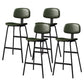 Taburete de bar de cuero Glam, taburete de mostrador con respaldo sin brazos para Bristol