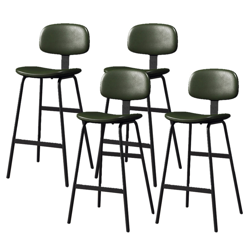 Taburete de bar de cuero Glam, taburete de mostrador con respaldo sin brazos para Bristol