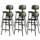 Taburete de bar de cuero Glam, taburete de mostrador con respaldo sin brazos para Bristol
