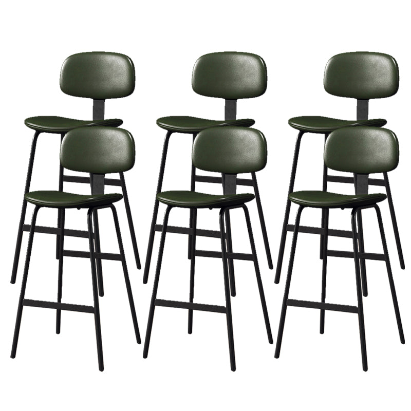 Taburete de bar de cuero Glam, taburete de mostrador con respaldo sin brazos para Bristol
