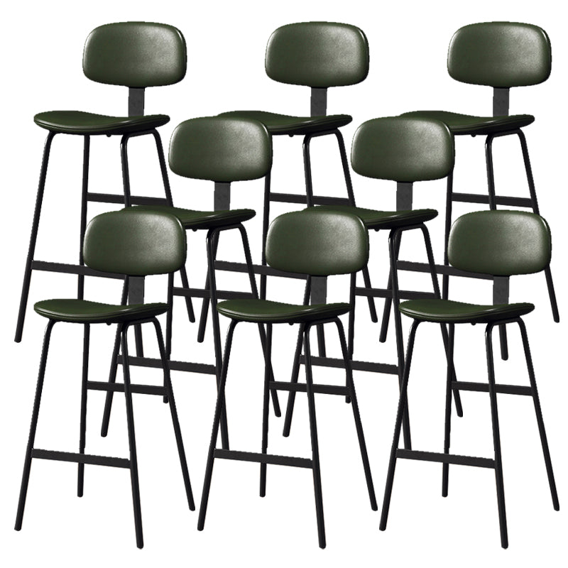 Taburete de bar de cuero Glam, taburete de mostrador con respaldo sin brazos para Bristol