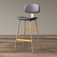 Taburete de bar de cuero Glam, taburete de mostrador con respaldo sin brazos para Bristol