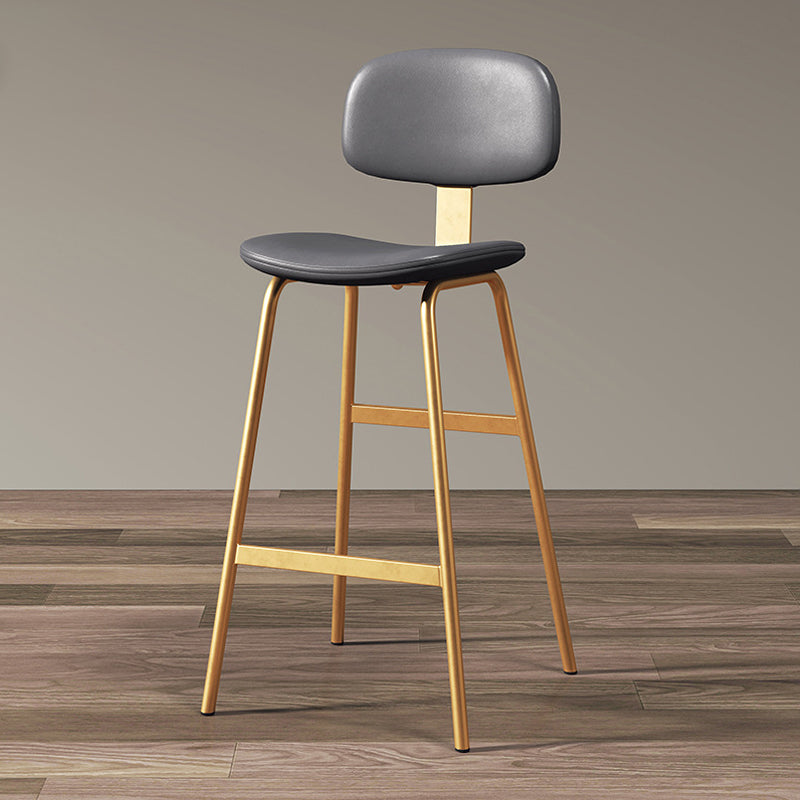 Taburete de bar de cuero Glam, taburete de mostrador con respaldo sin brazos para Bristol