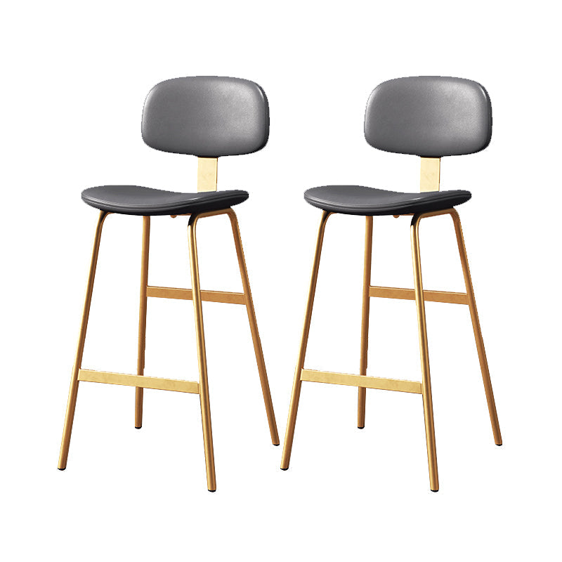 Taburete de bar de cuero Glam, taburete de mostrador con respaldo sin brazos para Bristol