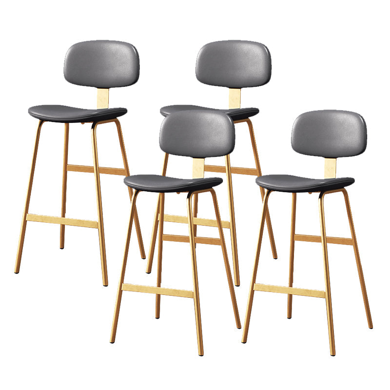 Taburete de bar de cuero Glam, taburete de mostrador con respaldo sin brazos para Bristol