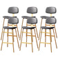 Taburete de bar de cuero Glam, taburete de mostrador con respaldo sin brazos para Bristol