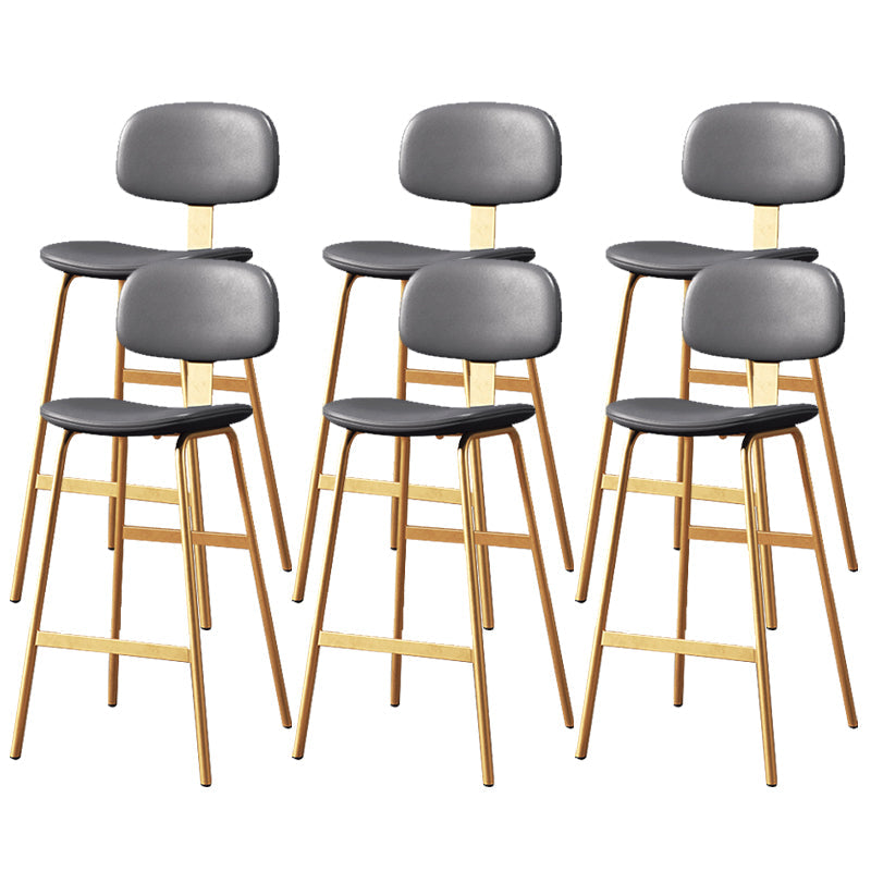 Taburete de bar de cuero Glam, taburete de mostrador con respaldo sin brazos para Bristol