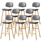 Taburete de bar de cuero Glam, taburete de mostrador con respaldo sin brazos para Bristol