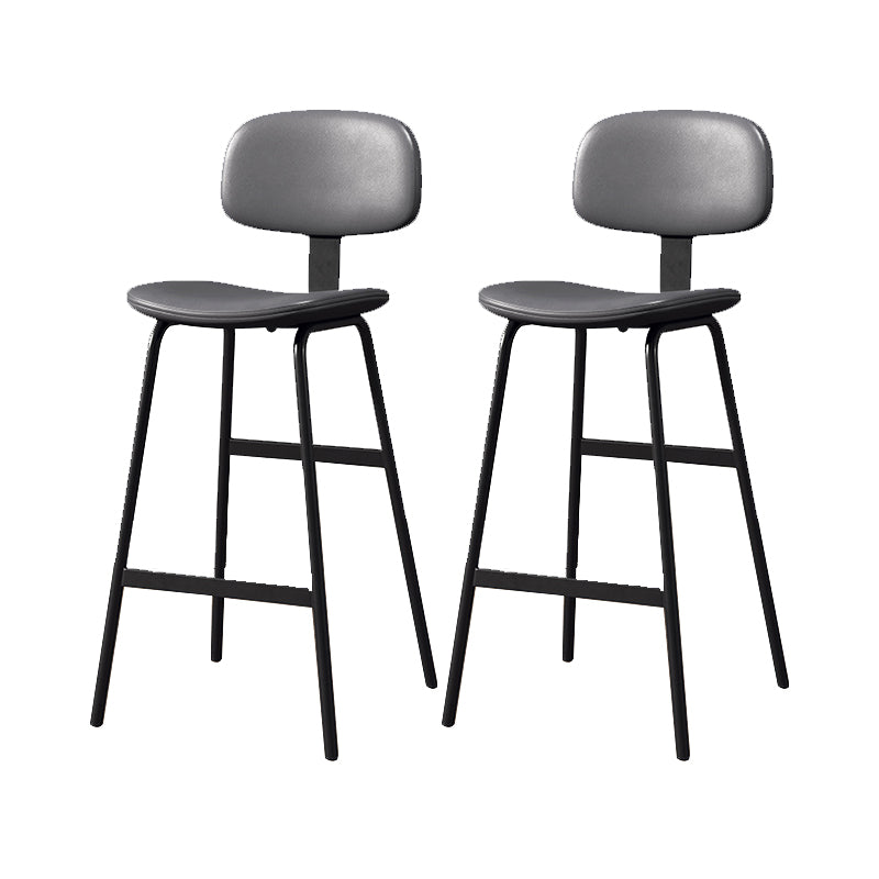 Taburete de bar de cuero Glam, taburete de mostrador con respaldo sin brazos para Bristol