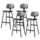 Taburete de bar de cuero Glam, taburete de mostrador con respaldo sin brazos para Bristol