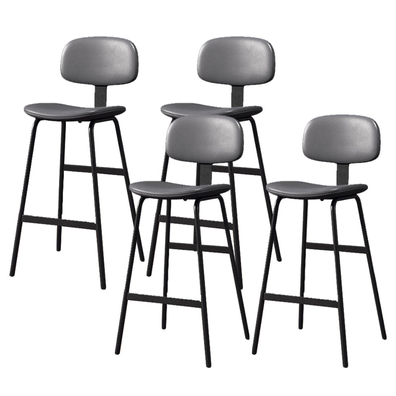 Taburete de bar de cuero Glam, taburete de mostrador con respaldo sin brazos para Bristol
