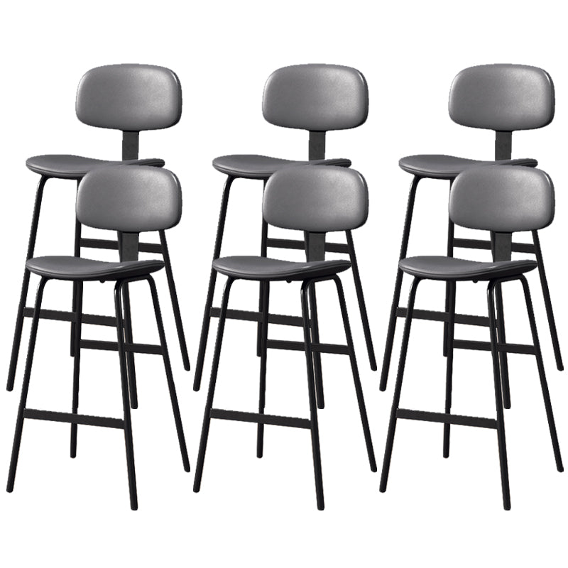 Taburete de bar de cuero Glam, taburete de mostrador con respaldo sin brazos para Bristol