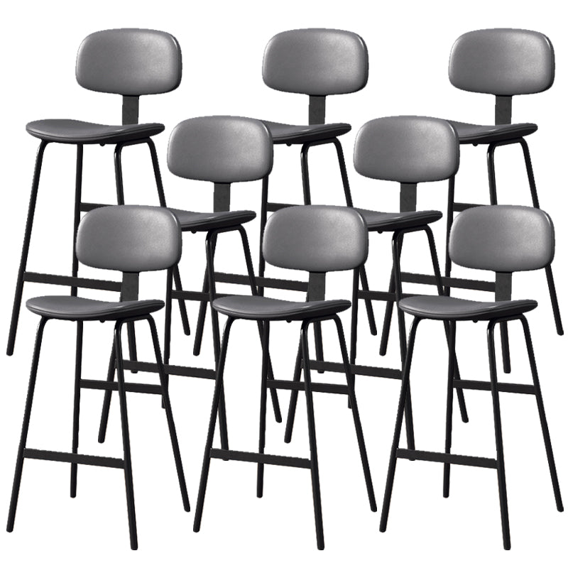 Taburete de bar de cuero Glam, taburete de mostrador con respaldo sin brazos para Bristol