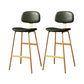 Taburete de bar de cuero Glam, taburete de mostrador con respaldo sin brazos para Bristol