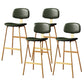 Taburete de bar de cuero Glam, taburete de mostrador con respaldo sin brazos para Bristol