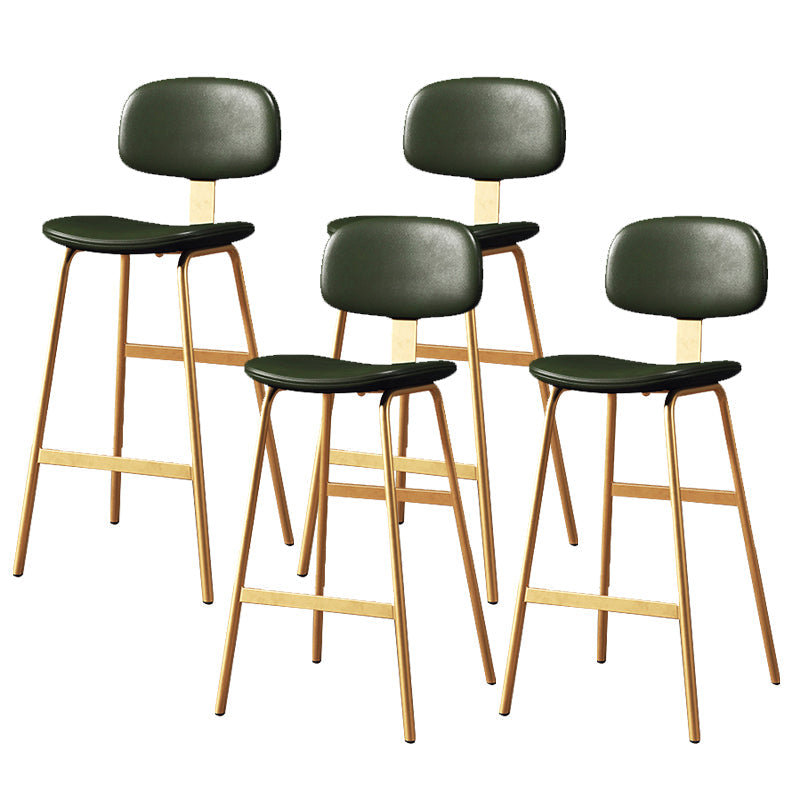 Taburete de bar de cuero Glam, taburete de mostrador con respaldo sin brazos para Bristol