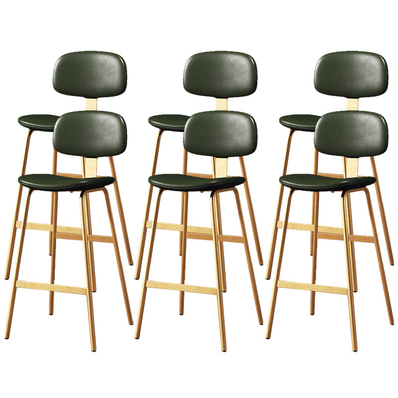 Taburete de bar de cuero Glam, taburete de mostrador con respaldo sin brazos para Bristol