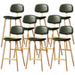 Taburete de bar de cuero Glam, taburete de mostrador con respaldo sin brazos para Bristol