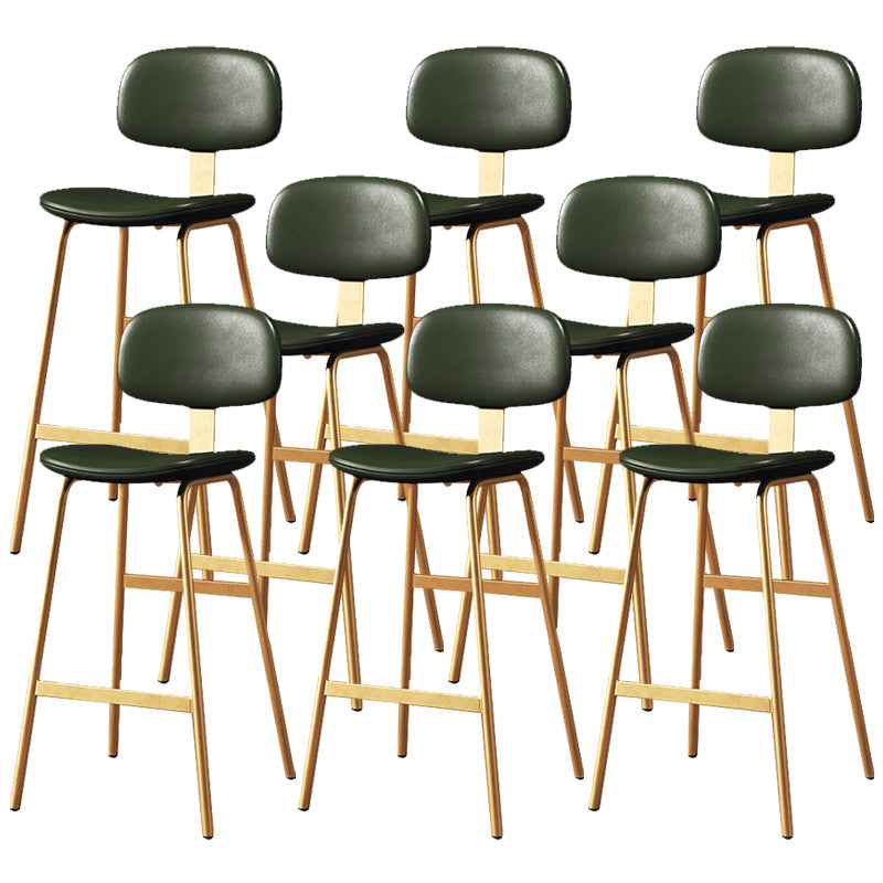 Taburete de bar de cuero Glam, taburete de mostrador con respaldo sin brazos para Bristol