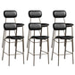 Modern Leather Bar Stool Backrest Counter Stool for Living Room Black 6 Piece Set Clearhalo 'Bar Furniture' 'Bar Stools' 'bar_stools' 'furn' 'furn_bar_stools' 'Furniture' 'Kitchen & Dining Furniture' 6473724