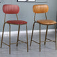 Modern Leather Bar Stool Backrest Counter Stool for Living Room Clearhalo 'Bar Furniture' 'Bar Stools' 'bar_stools' 'furn' 'furn_bar_stools' 'Furniture' 'Kitchen & Dining Furniture' 6473744