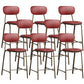 Modern Leather Bar Stool Backrest Counter Stool for Living Room Burgundy 8 Piece Set Clearhalo 'Bar Furniture' 'Bar Stools' 'bar_stools' 'furn' 'furn_bar_stools' 'Furniture' 'Kitchen & Dining Furniture' 6473748