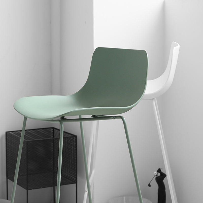 Industrial Indoor Armless Stool Plastic Bar Stool with Upholstered Clearhalo 'Bar Furniture' 'Bar Stools' 'bar_stools' 'furn' 'furn_bar_stools' 'Furniture' 'Kitchen & Dining Furniture' 6473759