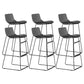 Industrial Indoor Armless Stool Plastic Bar Stool with Upholstered Black 6 Piece Set Clearhalo 'Bar Furniture' 'Bar Stools' 'bar_stools' 'furn' 'furn_bar_stools' 'Furniture' 'Kitchen & Dining Furniture' 6473760
