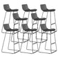 Industrial Indoor Armless Stool Plastic Bar Stool with Upholstered Black 8 Piece Set Clearhalo 'Bar Furniture' 'Bar Stools' 'bar_stools' 'furn' 'furn_bar_stools' 'Furniture' 'Kitchen & Dining Furniture' 6473762