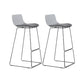 Industrial Indoor Armless Stool Plastic Bar Stool with Upholstered Grey 2 Piece Set Clearhalo 'Bar Furniture' 'Bar Stools' 'bar_stools' 'furn' 'furn_bar_stools' 'Furniture' 'Kitchen & Dining Furniture' 6473763